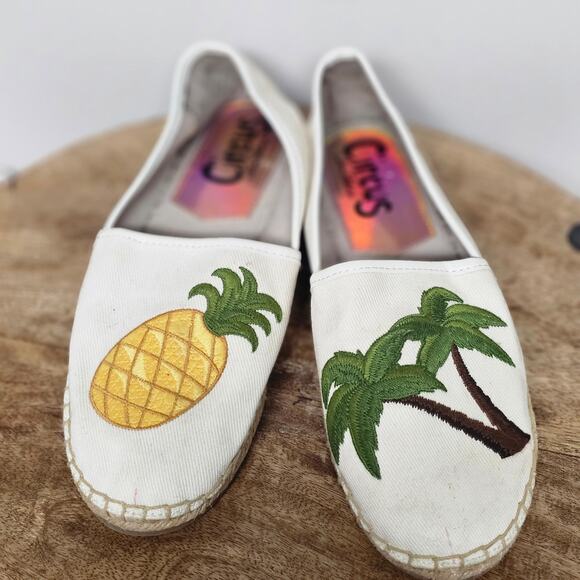 Circus by Sam Edelman Shoes - Sam Edelman Circus Pineapple Palm Tree Espadrilles Slip On Casual Shoes Size 8